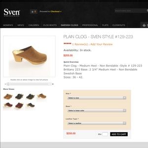 Sven brown suede clog